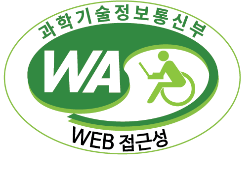 (사)한국장애인단체총연합회 한국웹접근성인증평가원 웹 접근성 우수사이트 인증마크(WA인증마크) - 새창열림